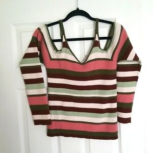 Cold Shoulder Knit Top